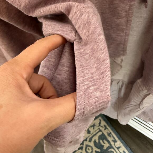 LOGO LOUNGE Women's PLUS 2X Long Sleeve Front Tie Cardigan Top Purple Fairy - Picture 9 of 15